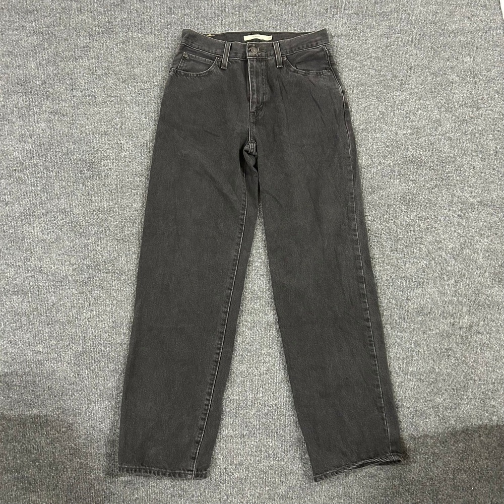 Levi's Jeans Womens Size 26 Black 94 Baggy High Waisted Straight Leg Denim Pants